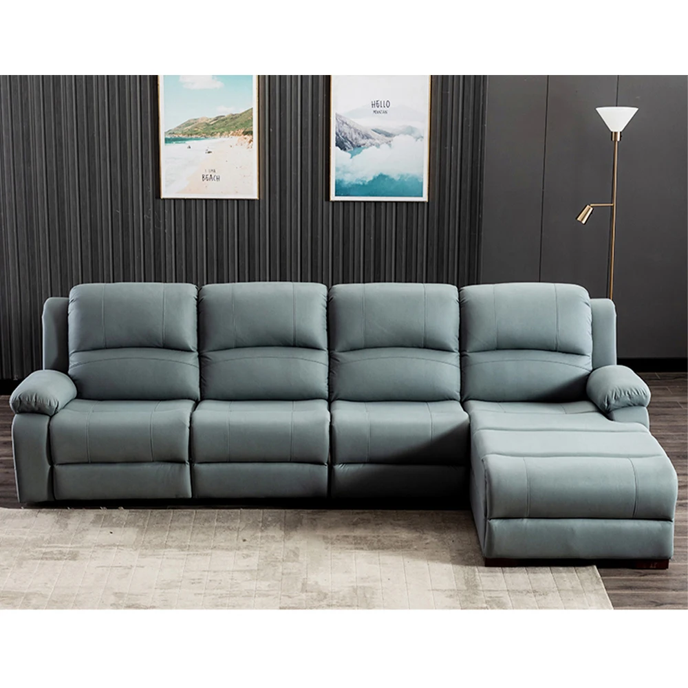 Home Cinema Recliners - Genuine Leather Manual Electric Recliner Sofa