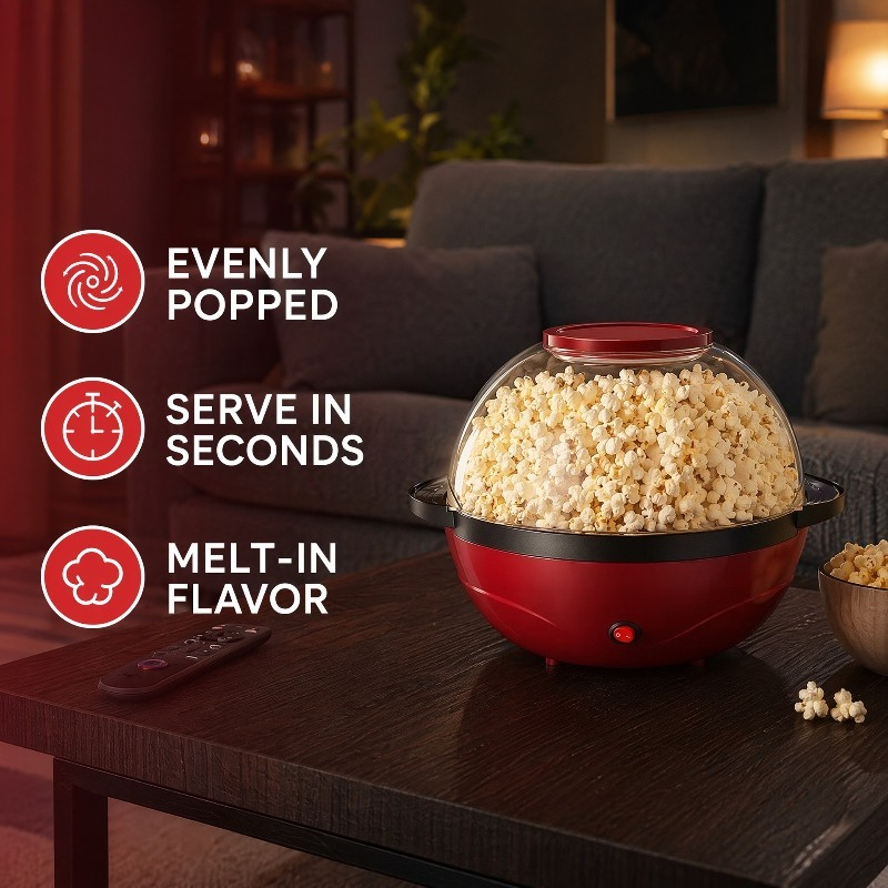 Popcorn Machine 3.6L, Automati - đánh giá và giá Popcorn Machine Home