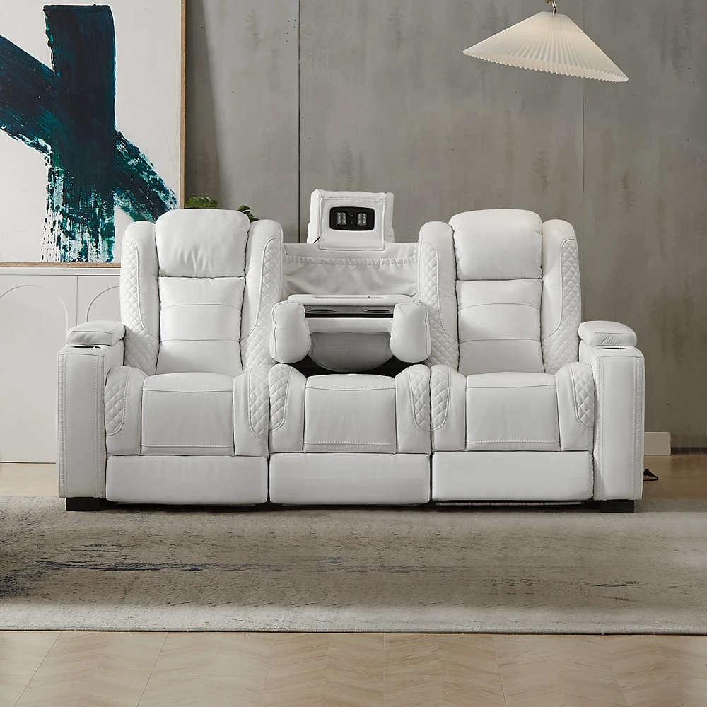 Luxury Power Recliner White Le - đánh giá và giá Home Cinema Recliners