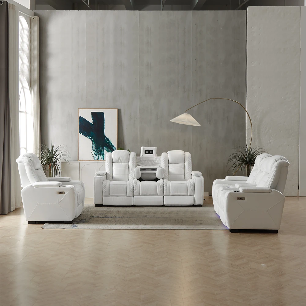 Luxury Power Recliner White Le - đánh giá và giá Home Cinema Recliners