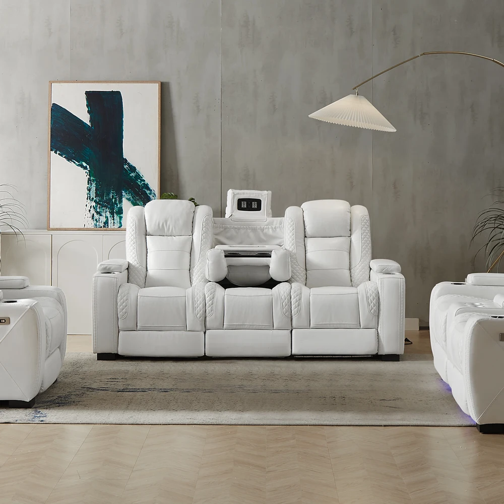 Luxury Power Recliner White Le - đánh giá và giá Home Cinema Recliners