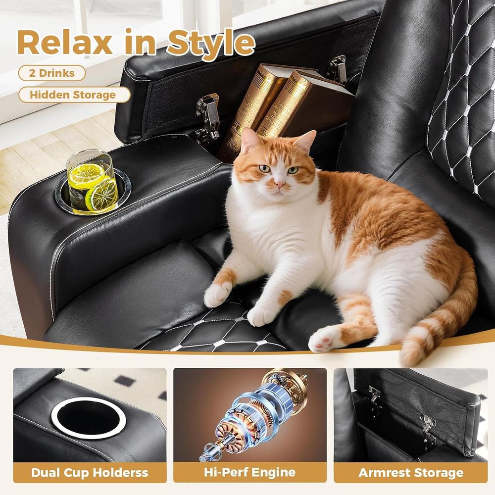 Power Recliner Chair with USB  - đánh giá và giá Home Cinema Recliner Chairs
