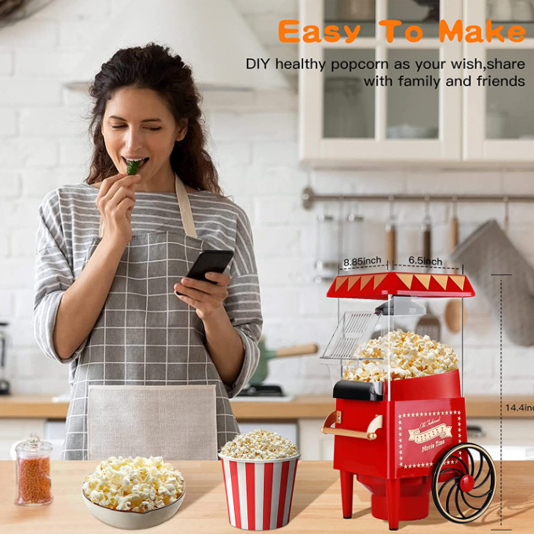 A69X-Popcorn Maker,Hot Air Pop - đánh giá và giá Popcorn Machine Home