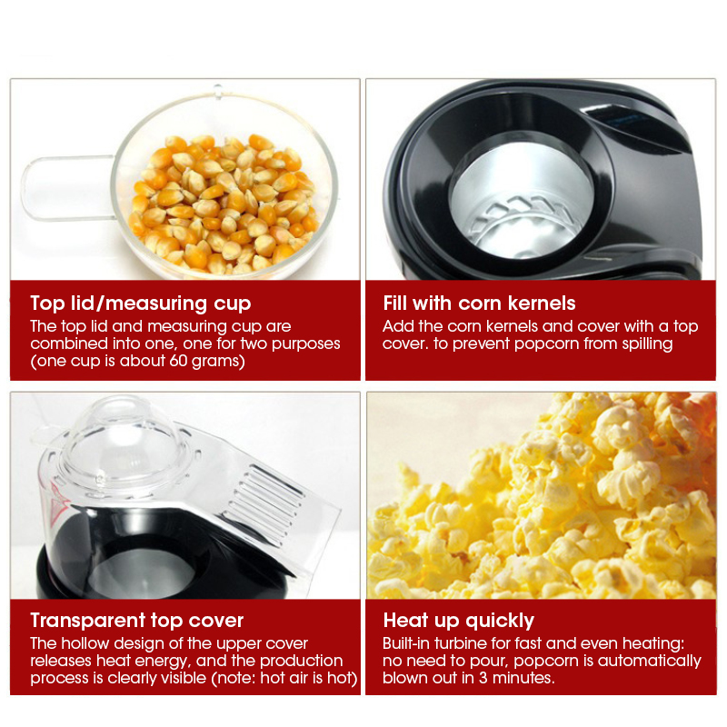 Fully Automatic Electric Air P - đánh giá và giá Popcorn Machine Home