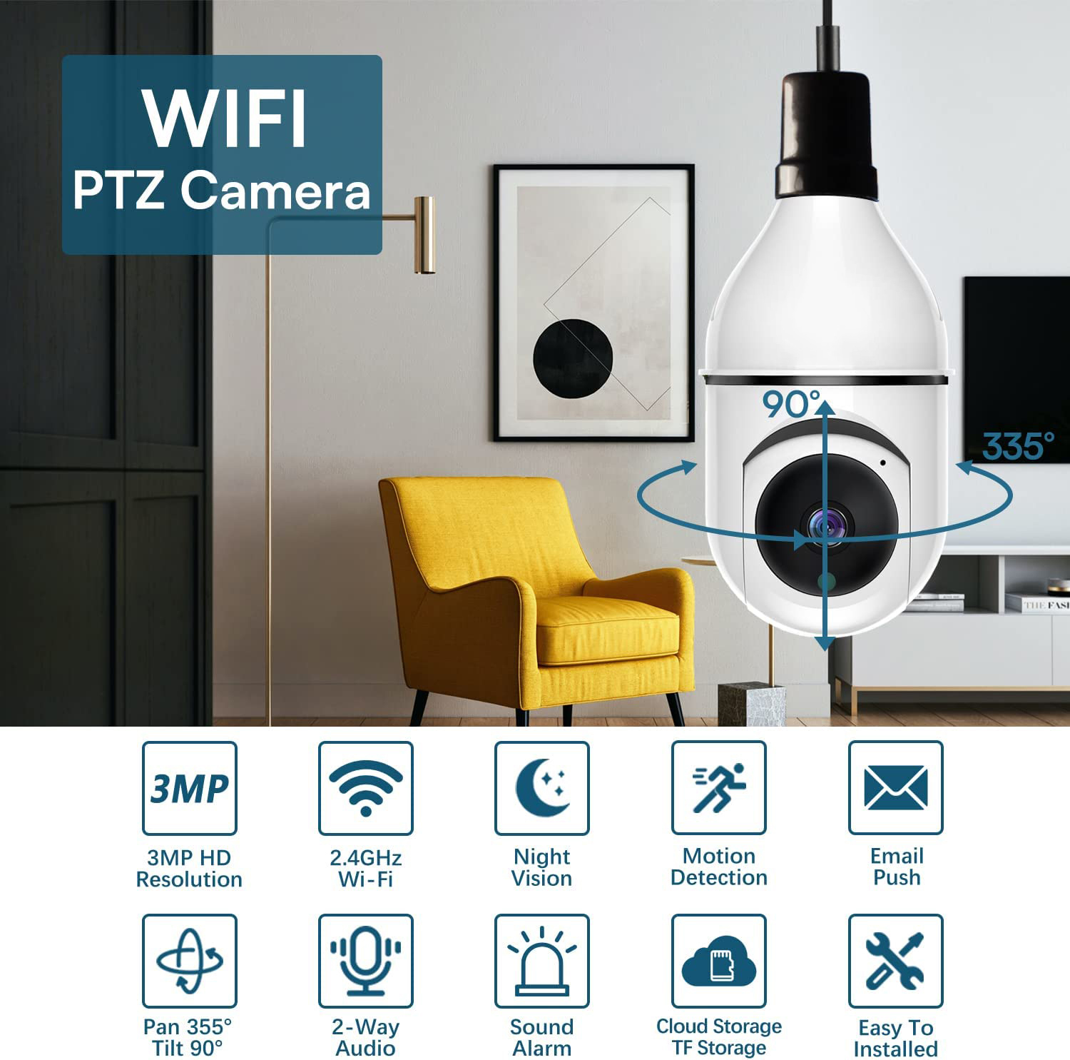 Smart E27 Bulb Camera Wifi Wir - đánh giá và giá Home Cinema Sony