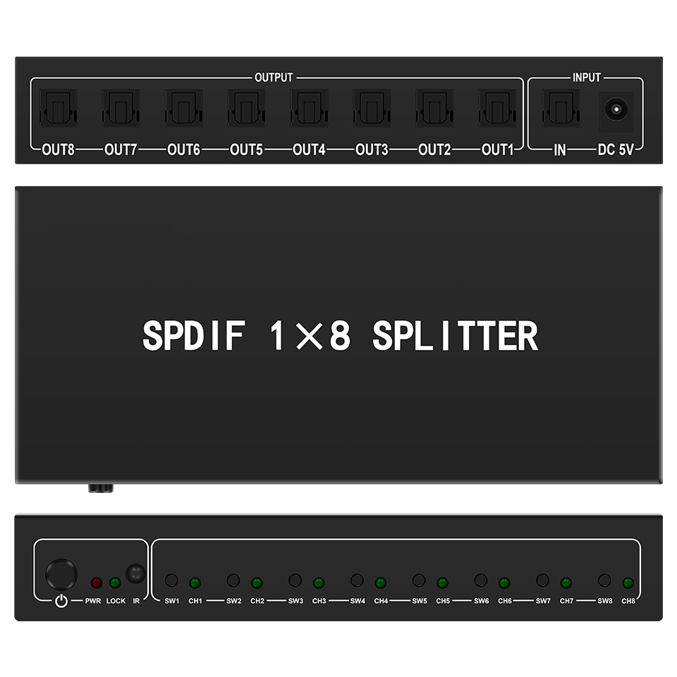 Optical Audio Splitter,1 in 8  - đánh giá và giá Home Cinema Marantz