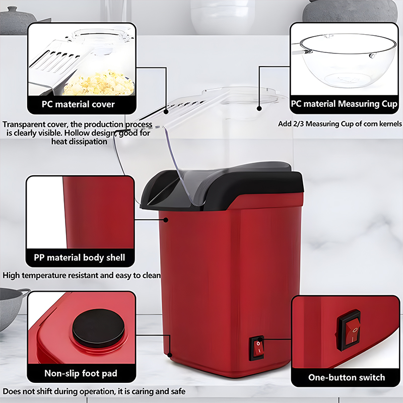 Mini Automatic Hot Air Popcorn - đánh giá và giá Popcorn Machine Home